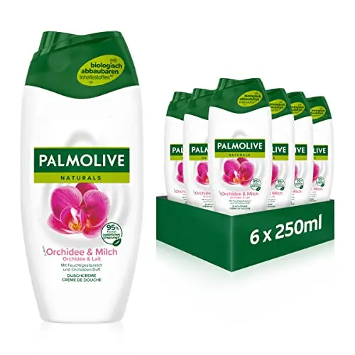 Palmolive Duschgel Orchidee & Milch 6x250ml - Cremedusche mit Orchideen-Duft
