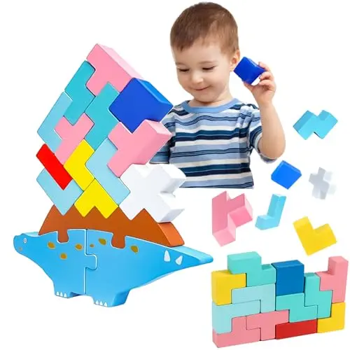 Akosuntoys Montessori Dinosaurier Spielzeug für Kinder 3-5 Jahre - Lernspiele und Geschenke