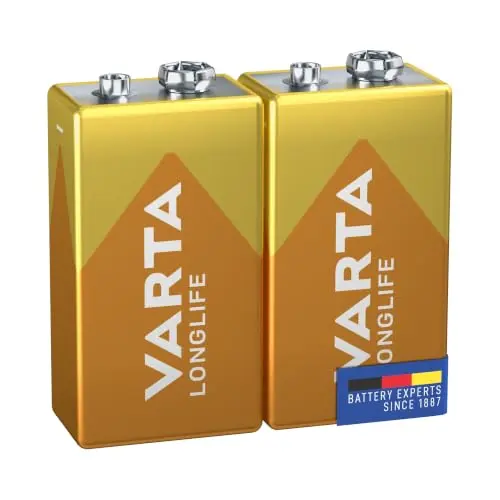 VARTA Longlife 9V-Blockbatterien, 2 Stück