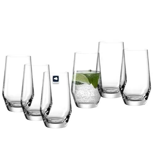 LEONARDO HOME Trinkgläser PUCCINI (6er Set) • Zeitlose Wassergläser für Zuhause und Partys • Spülmaschinenfest