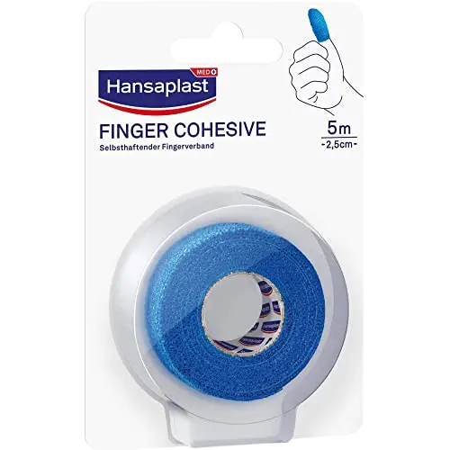 Hansaplast Selbsthaftender Fingerverband 5 m x 2,5 cm - Hautfreundlicher Verband für Wundauflagen