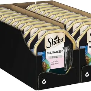 Sheba Katzen-Nassfutter Delikatesse in Gelee mit Lachs 2x85g