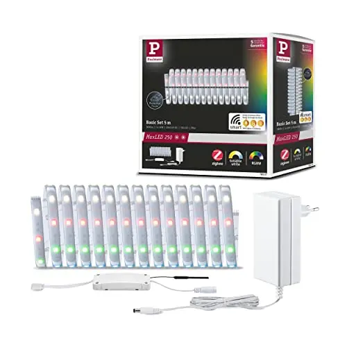 Paulmann 78867 LED-Stripe MaxLED 250 Basisset, 5m, RGBW+, dimmbar, Silber