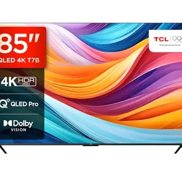 TCL 85T7B 85-Zoll QLED Pro Fernseher, 4K Ultra HD, Smart Google TV, Dolby Vision, Sprachsteuerung