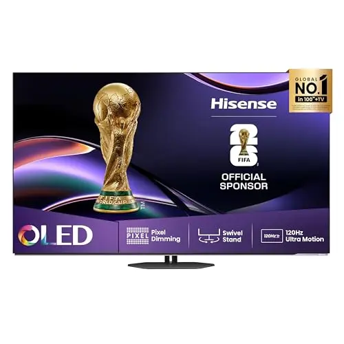 Hisense 55A85Q 55 Zoll 4K UHD OLED Smart TV mit Dolby Vision und Alexa, Schwarz