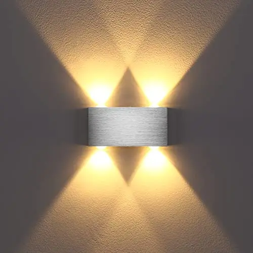 Lightess Moderne LED Wandleuchte Up Down in Warmweiß für Wohnräume