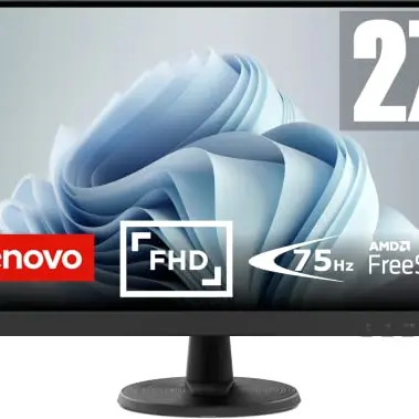 Lenovo D27-45 27" Full HD Monitor – 75Hz, entspiegeltes VA-Panel, HDMI, VGA, schwarz
