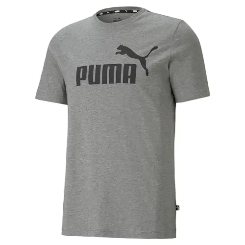 PUMA Herren Ess Logo T-Shirt - Medium Gray Heather