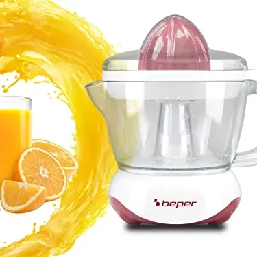 BEPER Elektrische Orangenpresse BP.101H - 700 ml, Weiß/Rot