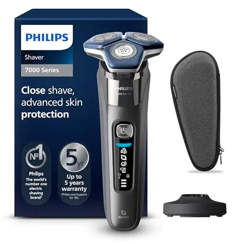 PHILIPS Shaver Series 7000 – Elektrischer Rasierer für Herren mit Trimmer und Ladestation