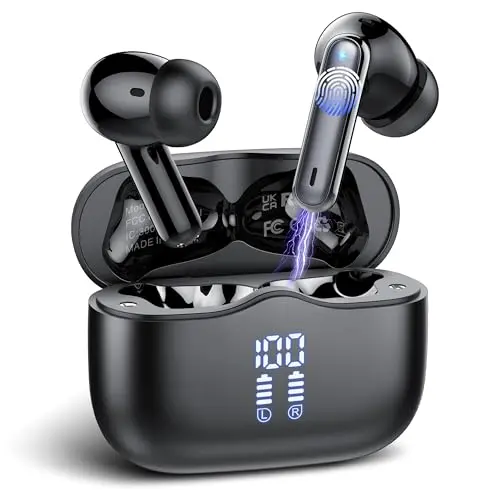 Kabellose Bluetooth 5.4 In Ear Kopfhörer mit 40 Std Akkuzeit und IP7 Wasserschutz