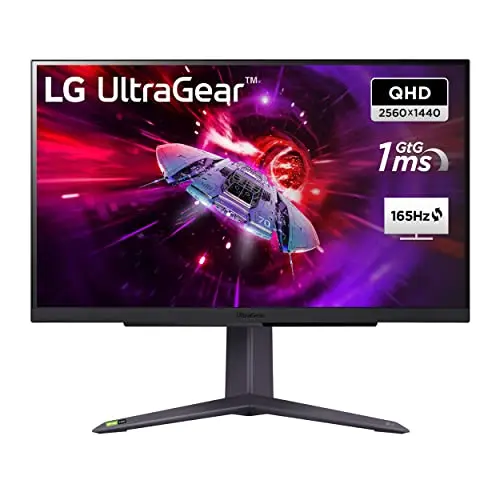 LG 27GS75QX-B UltraGear QHD Gaming Monitor 27" - 2560x1440, 180Hz, G-Sync, FreeSync, Schwarz
