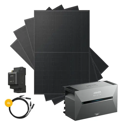 Kraftwerk 2000W Balkonkraftwerk mit Solaranlage und Speicher | Komplettset mit 4 Solarmodulen