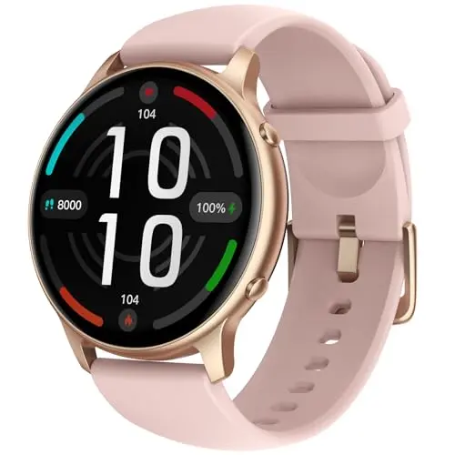 TUYOMA Damen Smartwatch - 1,32 Zoll Fitnessuhr, IP68 wasserdicht, Herzfrequenz, SpO2, Schlafüberwachung, für iOS und Android