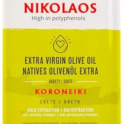 NIKOLAOS Premium Olivenöl 5L aus Kreta – extra nativ, kaltgepresst, neue Ernte 2024, haltbar bis Sept. 2026.