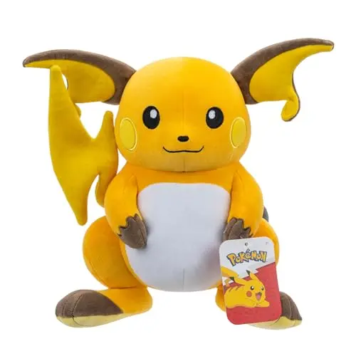 Pokémon Raichu 30 cm Plüschfigur, offizielles Merchandise