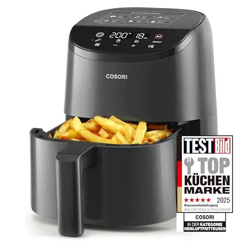 COSORI Heißluftfritteuse 2L - Mini-Airfryer für 1 Person, ideal für Camping und Reisen, schnell und kompakt