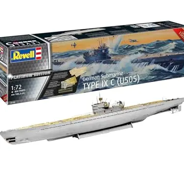 Revell Modellbau U-Boot Type IX C Platinum Edition, 1:72, 800 Teile, Bastelset ab 13 Jahren
