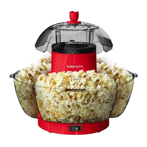 Cecotec P'Corn Lotus - Elektrische Popcornmaschine, 1200 W, fertig in 2 Minuten