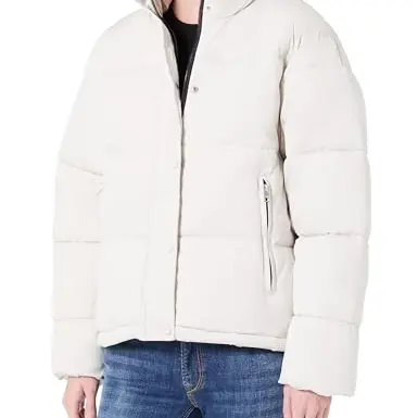 Replay Damen Steppjacke mit Stehkragen, Butter White, XS