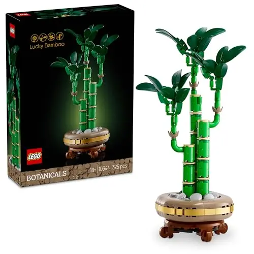 LEGO Botanicals Glücks-Bambus - Kunstpflanze Bauset für Erwachsene - Dekoration für Zuhause