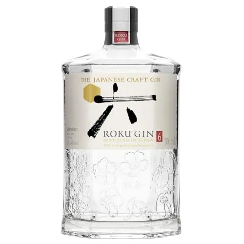 ROKU GIN 700ml – Japanischer Gin mit 6 Botanicals, perfekt ausbalanciert, 43% Vol