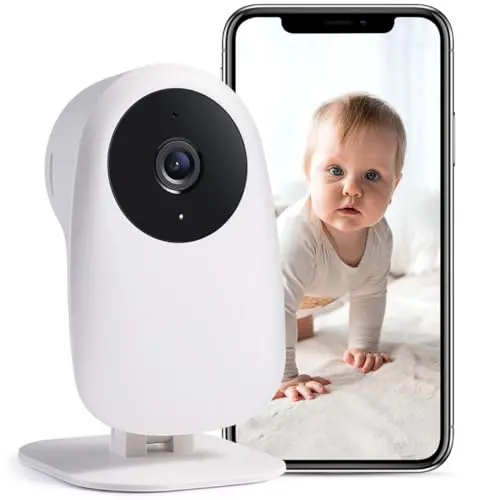nooie Babyphone mit Kamera, WLAN Baby Monitor, HD Nachtsicht, Gegensprechfunktion, kompatibel mit Alexa