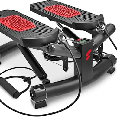 Sportstech 2in1 Twister Stepper mit Power Ropes – Dreh- und Sidestepper für Zuhause