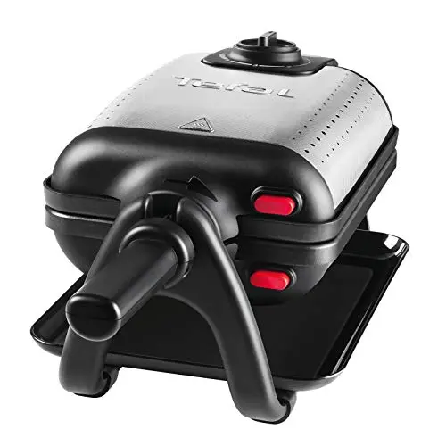 Tefal King Size Waffeleisen WM756D, Doppelwaffeleisen für 2 belgische Waffeln mit Dreh-Funktion und Temperaturregler