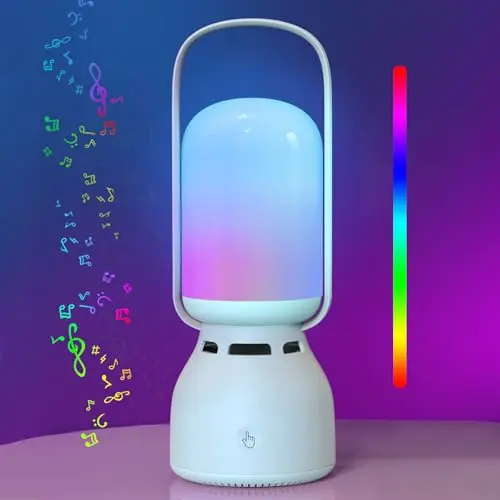 AUYLE Tragbare Bluetooth Lautsprecher mit Touch-Nachtlicht & 7 Farben – Geschenkidee für Frauen und Männer