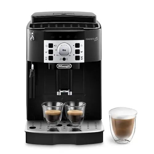 De'Longhi Magnifica S ECAM 22.110.B Kaffeevollautomat für Cappuccino, 2-Tassen-Funktion, 1,8 L Wassertank, Schwarz/Silber