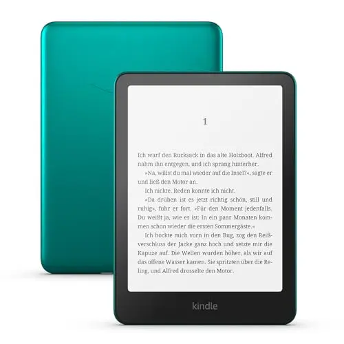 Amazon Kindle Paperwhite Signature Edition – schnellster Kindle mit automatischem Frontlicht und kabellosem Laden – 32 GB – jadegrün