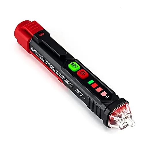KAIWEETS Berührungsloser Spannungsprüfer mit Visualisierung und Alarmerkennung, Taschenlampe, Spannungsbereich 12~1000V
