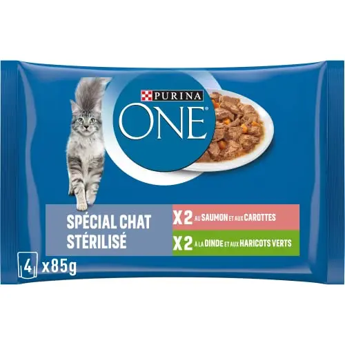 Purina One Katzenfutter in Sauce, Lachs & Pute, 12 x 85 g