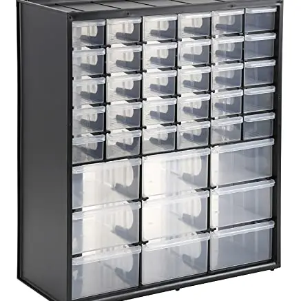 STANLEY Werkzeug Organizer - Werkzeugbox mit 39 Schubfächern, Maße 36.5 x 43.5 x 15.5 cm, mehrfarbig