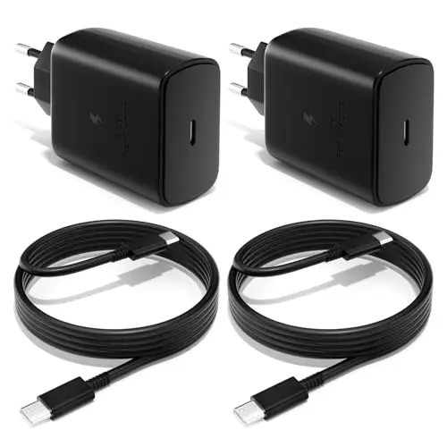 45 W USB C Schnellladegerät mit Kabel für Samsung Galaxy S24/S23/S22/S21 Ultra/S20/Note 20/10/9/8