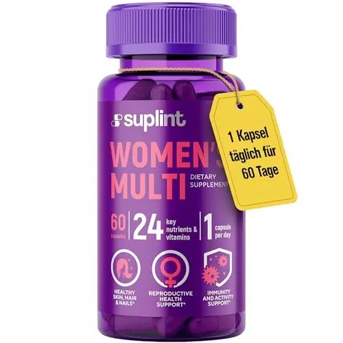 Multivitamin für Frauen - 60 Kapseln - Hochdosierte Vitamine & Mineralstoffe