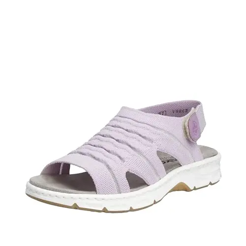 Rieker Damen Sandalen V9862-30 in lila, Größe 38