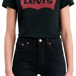 Levi's Damen The Perfect Tee T-Shirt - Stonewashed Black, Größe S