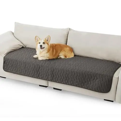 Bedsure wasserdichte Hundedecke 76x178 cm, rutschfest, waschbar, schmutzabweisend, Dunkelgrau