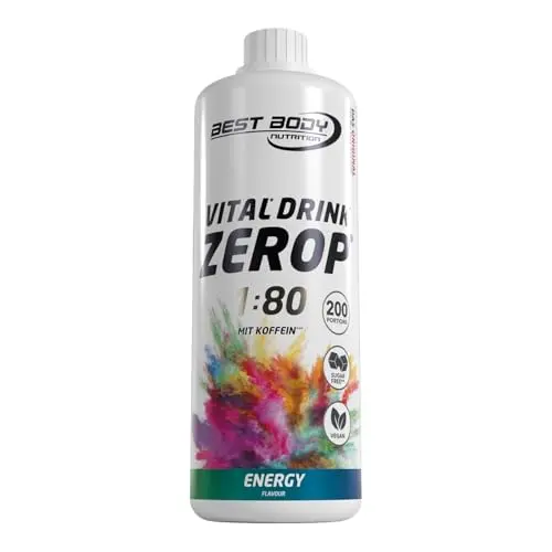 Best Body Nutrition Vital Drink ZEROP® - Zuckerfreies Getränkekonzentrat, ergibt 80 Liter Fertiggetränk, 1000 ml