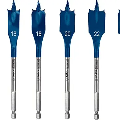 Bosch 6x EXPERT Flachfräsbohrer Set für Weichholz und Spanplatte, Ø 14-24 mm