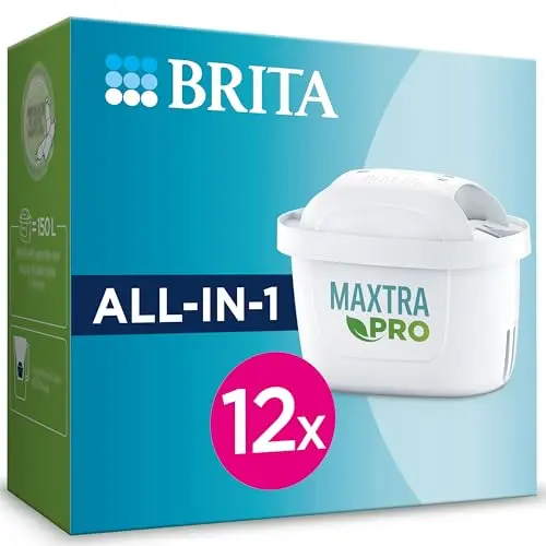 BRITA MAXTRA PRO Filterkartuschen – 12er Pack für frisches Wasser, kompatibel mit allen BRITA Kannen