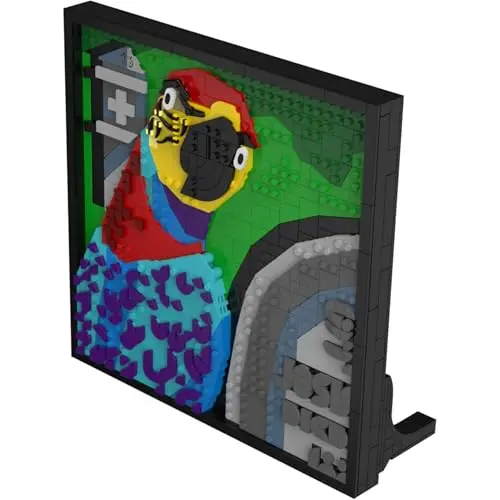 BlueBrixx Pro 108500 Die Drei ??? Superpapagei aus Klemmbausteinen, 806 Teile
