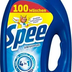 Spee Gel Universal Flüssigwaschmittel, 100 Waschladungen, 4-in-1 Formel, Für 20°-95°C, Reinheit & Frische