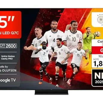 TCL 55Q7C 55 Zoll QLED Fernseher - 4K HDR, Dolby Vision, Smart TV mit Google TV und Bang & Olufsen Sound