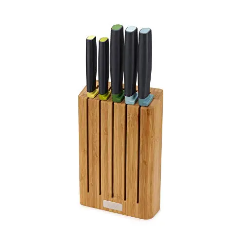 Joseph Joseph Elevate 5-teiliges Messerset mit Bambusblock
