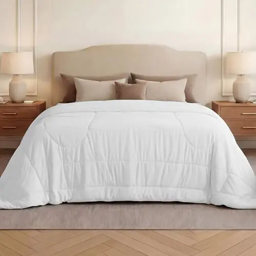 BEDSURE Kühlende Bettdecke 240x220 - Leicht & Atmungsaktiv für Nachtschwitzer - Weiß