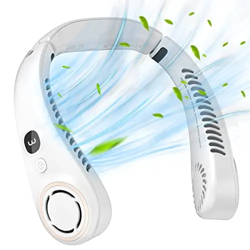 Dreamy Cubby Halsventilator – Tragbarer Neck Fan mit 3 Stufen und 360° Einstellbarkeit in Weiß
