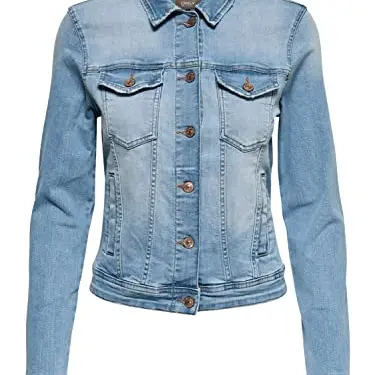 ONLY Damen Jeansjacke Hellblau Denim, Größe 34